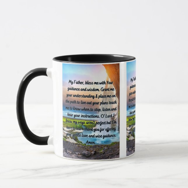 A Prayer For Daily Guidance Two-Tone Mug (Left)