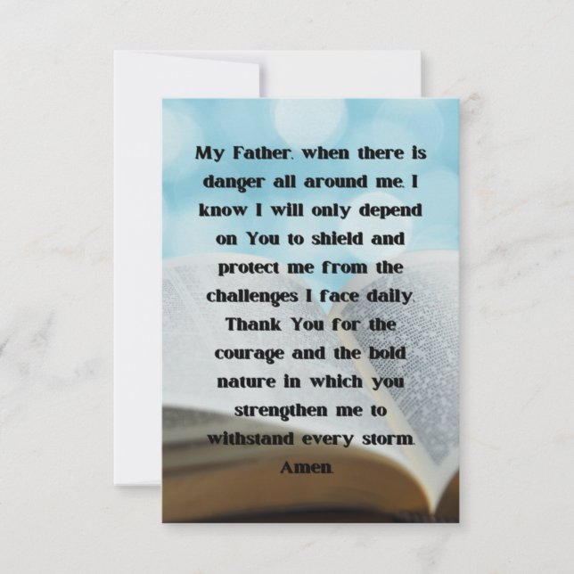 A Prayer For Dangerous Times Flat Greeting Card (Front)