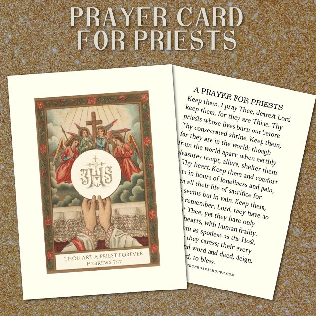 A PRAYER FOR PRIESTS CATHOLIC RELIGIOUS PLACE CARD (Creator Uploaded)
