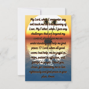 A Prayer For Reproof Flat Greeting Card