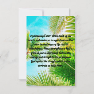 A Prayer For The Daily Struggle Flat Greeting Card