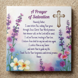 "A Prayer of Salvation" Faith and Grace Tile