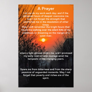 A Prayer orange walkway Posters
