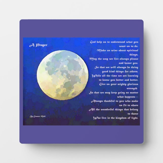 A Prayer Poem Plaque (Front)
