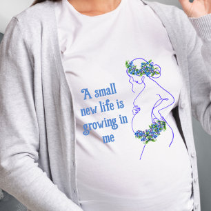 A Pregnant Woman Silhouette with Quote T-Shirt