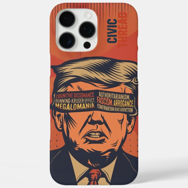 A president blindfolded by mental issues Case-Mate iPhone case (Back)