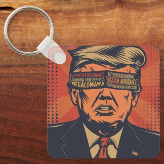 A president blindfolded by mental issues key ring