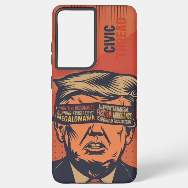 A president blindfolded by mental issues samsung galaxy s21 ultra case (Back)
