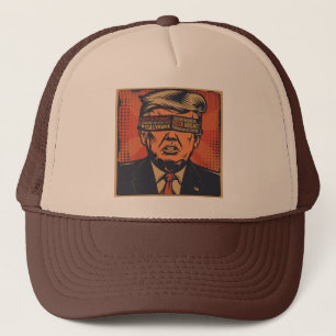 A president blindfolded by mental issues trucker hat