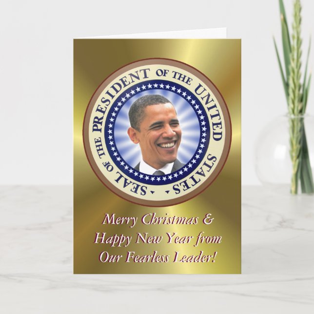 A President Obama Christmas Card (Front)