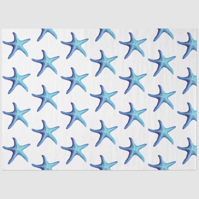 A Pretty Blue Nautical Series Design 2 Tissue Paper (Front)