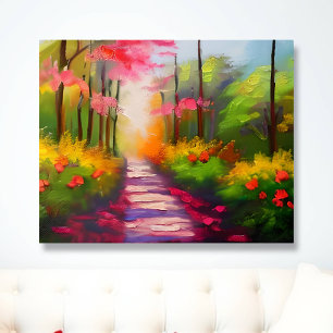 A Pretty Fall Hiking Trail Poster