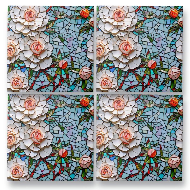 A Pretty Faux Mosaic Floral Pattern Tile (Creator Uploaded)