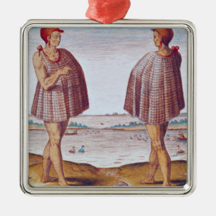 A Priest from Secoton in Virginia Metal Tree Decoration