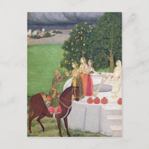 A Prince begging water from women at a well Postcard
