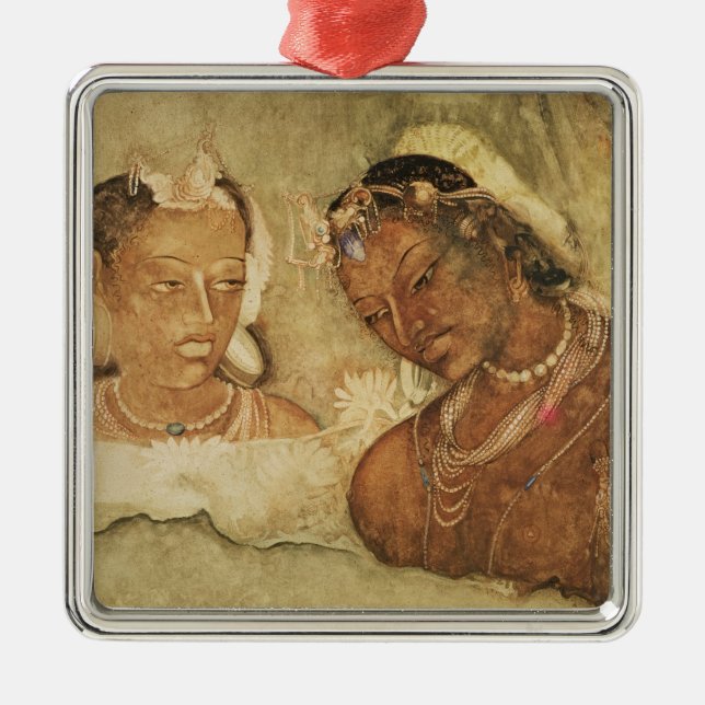 A Princess and her Servant Metal Tree Decoration (Front)