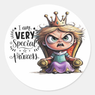 A princess who knows how to shine! classic round sticker