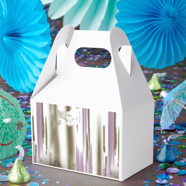 A pristine lake nestled among snow-capped mountain favour box (Party)