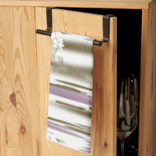 A pristine lake nestled among snow-capped mountain tea towel