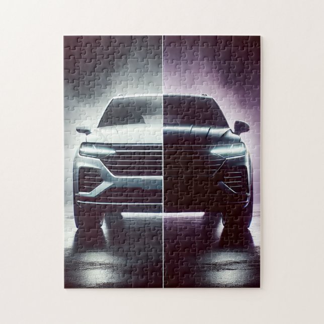 A product featuring a modern car image jigsaw puzzle (Vertical)