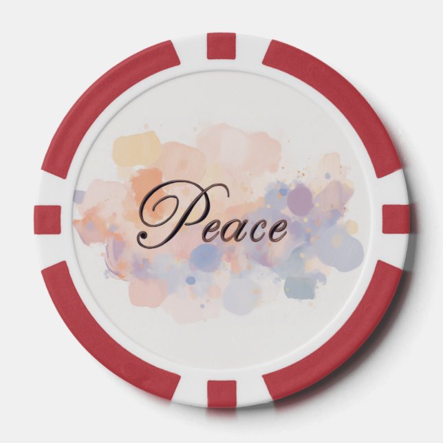 A product with a design of "peace" poker chips (Front)