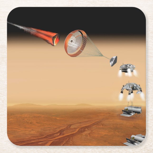 A Proposed Mars Sample Return Mission. Square Paper Coaster (Front)