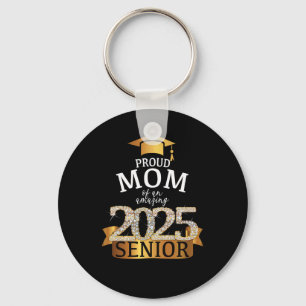 A Proud 2025 Senior Mum I Elegant Yellow Celebrati Key Ring