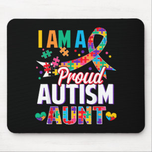 A Proud Autism Aunt Autism Awareness Puzzle Piece Mouse Pad