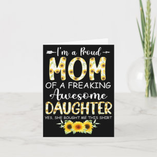 A proud mum from daughter funny mother's day women card