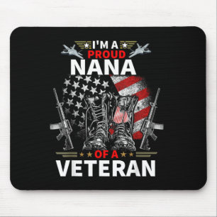 A proud nana of a veteran veteran's day mens mouse pad