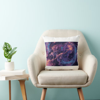 A psychedelic witch cushion