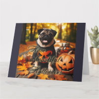 A pug dog halloween