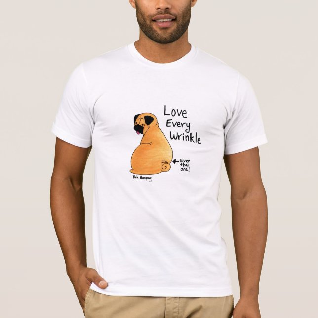 A Pug Wrinkle in Time (Fawn Pug) T-Shirt (Front)