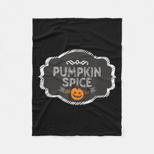 A Pumpkin Spice Matching Halloween Funny Group Fleece Blanket (Front)