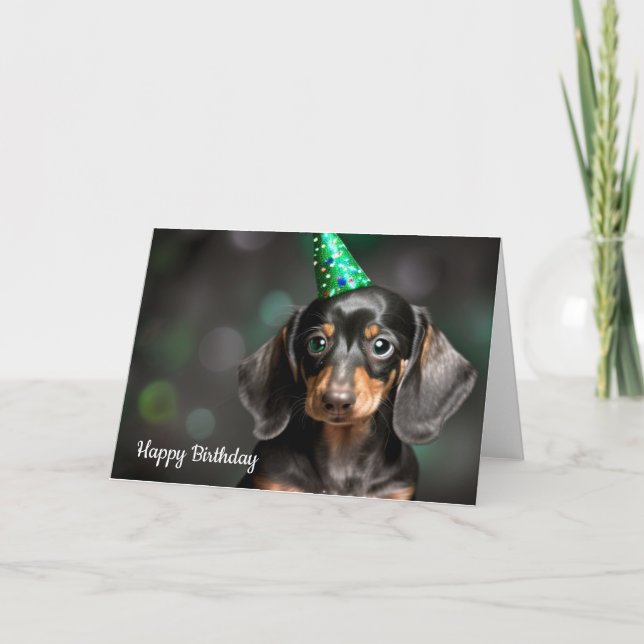 A Puppy Folded Greeting Card (Front)
