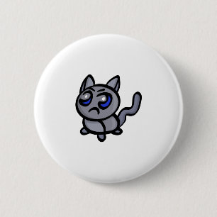 A Puppy with an Angry Face for Cat Lovers 6 Cm Round Badge