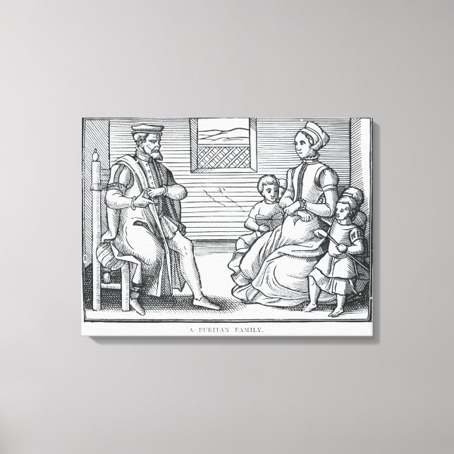 A Puritan Family Canvas Print (Front)