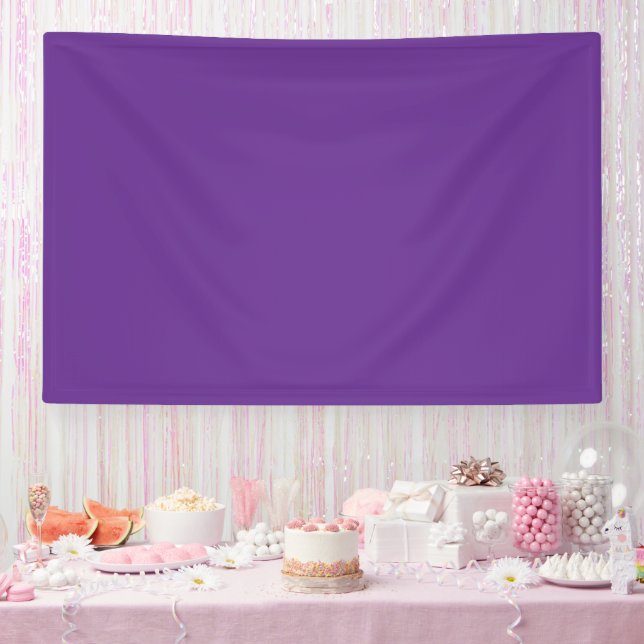 a purple background with a banner (Party)