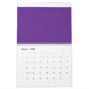 a purple background with a white border calendar