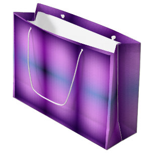 A purple gift bag with a gradient of pink and blue