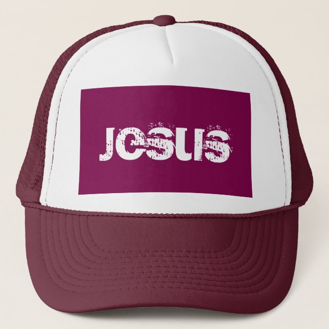 A Purple Jesus Trucker Hat (Front)