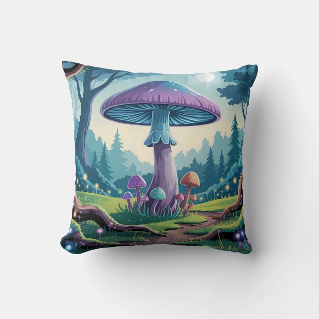 A Purple Mushroom Cushion (Front)