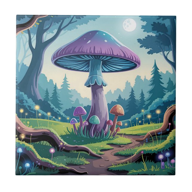 A Purple Mushroom Tile (Front)