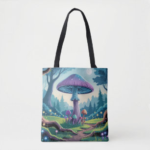 A Purple Mushroom Tote Bag