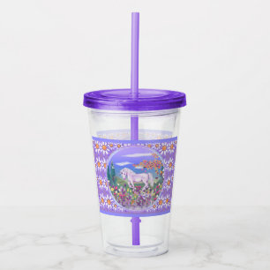 A purple Paradise Acrylic Tumbler