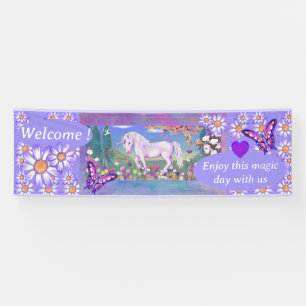 A purple paradise banner