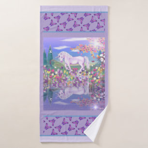 A purple Paradise Bath Towel
