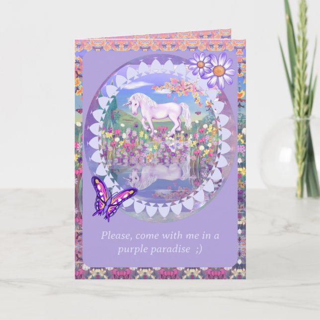 A Purple Paradise birthday card (Front)