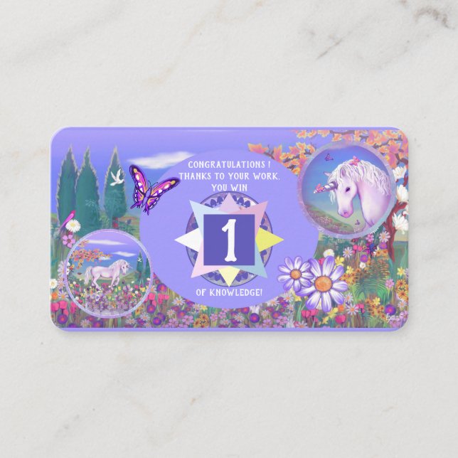 a purple paradise business card (Front)