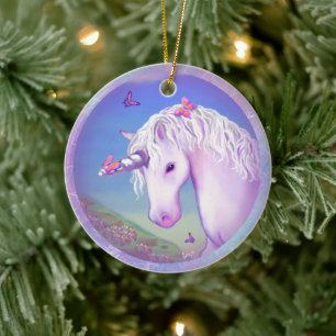 A purple paradise ceramic tree decoration